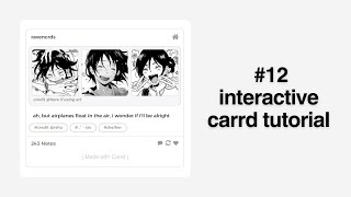 interactive carrd tutorial #12
