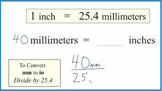 Convert 40 Millimeters to Inches