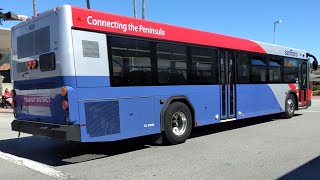 SamTrans 2009 Gillig BRT 40' 403 on Route ECR, 2014 Gillig BRT 40' 909 on Route 130 B at Colma BART