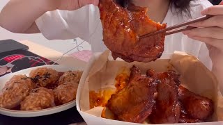 MUKBANG | 내가 만든 불닭쌈&자메이카 통다리 먹방