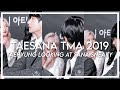 Taesana moment @TMA 2019 || 190424 ~ Sneaky taehyung trying to look at sana !!