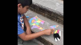 Side walk chalk US Map