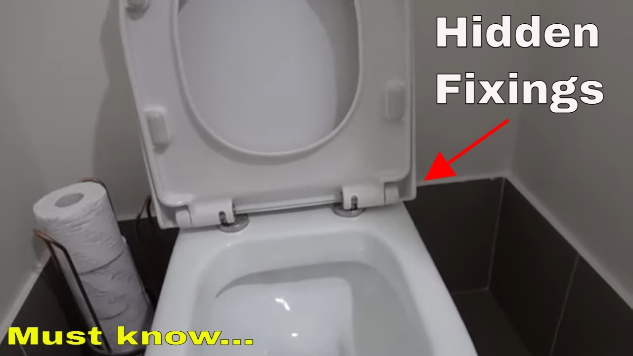 How To Fix A Toilet Seat With Hidden Fixings - YouTube