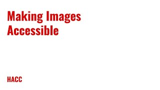 Making Images Accessible