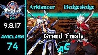 AniClash 74 - Arklancer (Mu) vs Hedgesledge (Ragna) Grand Finals - Blazblue CF 2