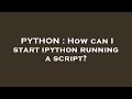 PYTHON : How can I start ipython running a script?