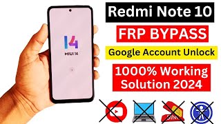 Redmi Note 10 Frp Bypass Miui 14 Without Pc | Apps Not Disable | No Apk Install