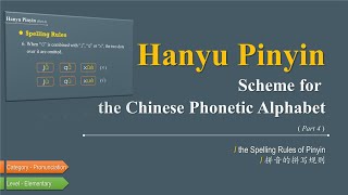 Chinese Alphabet Pinyin: Lesson 4 - The Spelling Rules of Pinyin | For Beginners