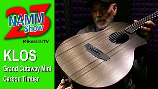 KLOS Guitars Grand Cutaway Mini Guitar Demo at NAMM 2023 | MikesGigTV