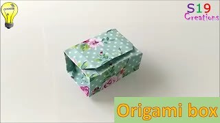 Origami gift box | Easy origami box with one sheet of paper | kids paper craft ideas