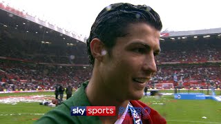 Cristiano Ronaldo after winning his 1st league title