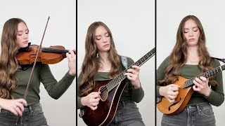 FAST BLUEGRASS COVER!! 1 girl - 4 instruments! | \