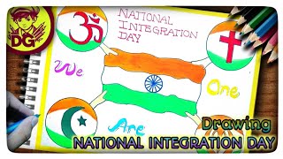 National Integration Day | National Integration Day Drawing | Drawing National Integration Day |