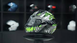 Discover the Shark Spartan RS Shaytan Black Green Anthracite Motorcycle Helmet | Product Overview