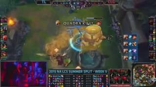 TL FeniX Amazing 1 v 4 Quadra Kill [NA LCS]