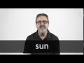 How to pronounce SUN in British English