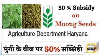 Subsidy on Moong Seed | मुंगी के बीज पर 50% सब्सिडी | NFSM| Cover Crops | Crop Rotation | Pulses