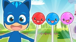 FINGER FAMILY 🖐🏻 with Superhero and Colored Lollipops | Educational Songs and Cartoons