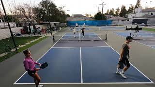 Pickleball Young Guns vs. Legends Jessie/Jeff versus Maddox (15) and Flynn (17) Pro Rec