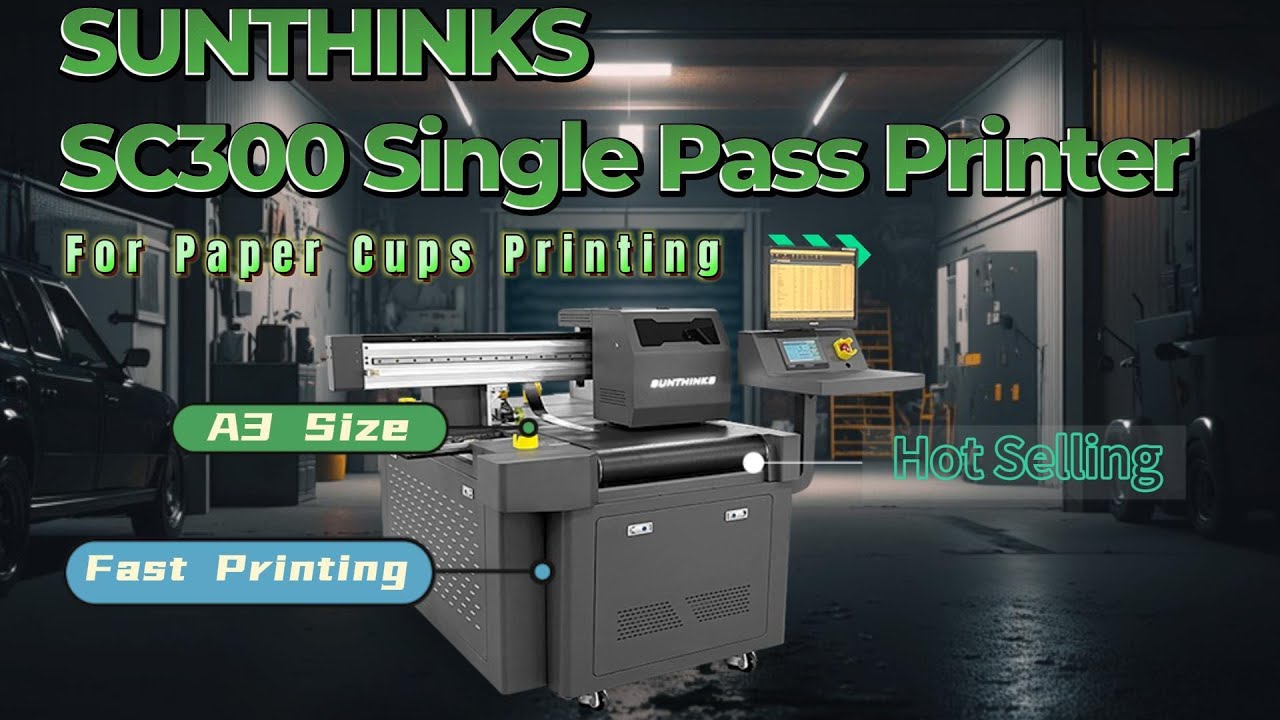 Sunthinks Sc300 Digital Single Pass Printer For Paper Cups Printing