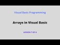 Arrays in Visual Basic