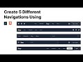 Create 5 Different web navigation bar Using Html and Tailwind css || IN 5 MINUTES