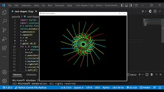 Python Turtle Graphics - 21 | Cool Shape Drawing | Python Turtle Coding Video | WhatsApp Status |