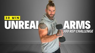 30 Min Arm Workout At Home (300 rep challenge for strong toned arms)