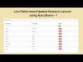 Live Table Insert Update Delete in Laravel using Ajax jQuery - 1