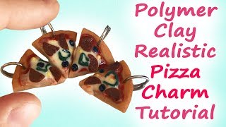 Polymer Clay Pizza Charm Tutorial / Polimer Kil Pizza Yapımı