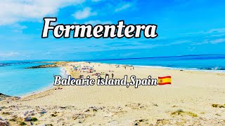 Formentera - Spanish island -Walking \u0026 boat trip to Formentera - How to reach Formentera (4K)