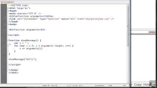 Javascript Programming Tutorial | Function Arguments And Returns