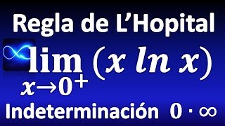 124. Limit by L'Hopital's Rule: with logarithm, form 0 times infinity