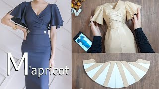 50/ Thiết kế Đầm xẻ tay- cổ bắt chéo/ Surplice neck- Sleeve slit Midi Dress