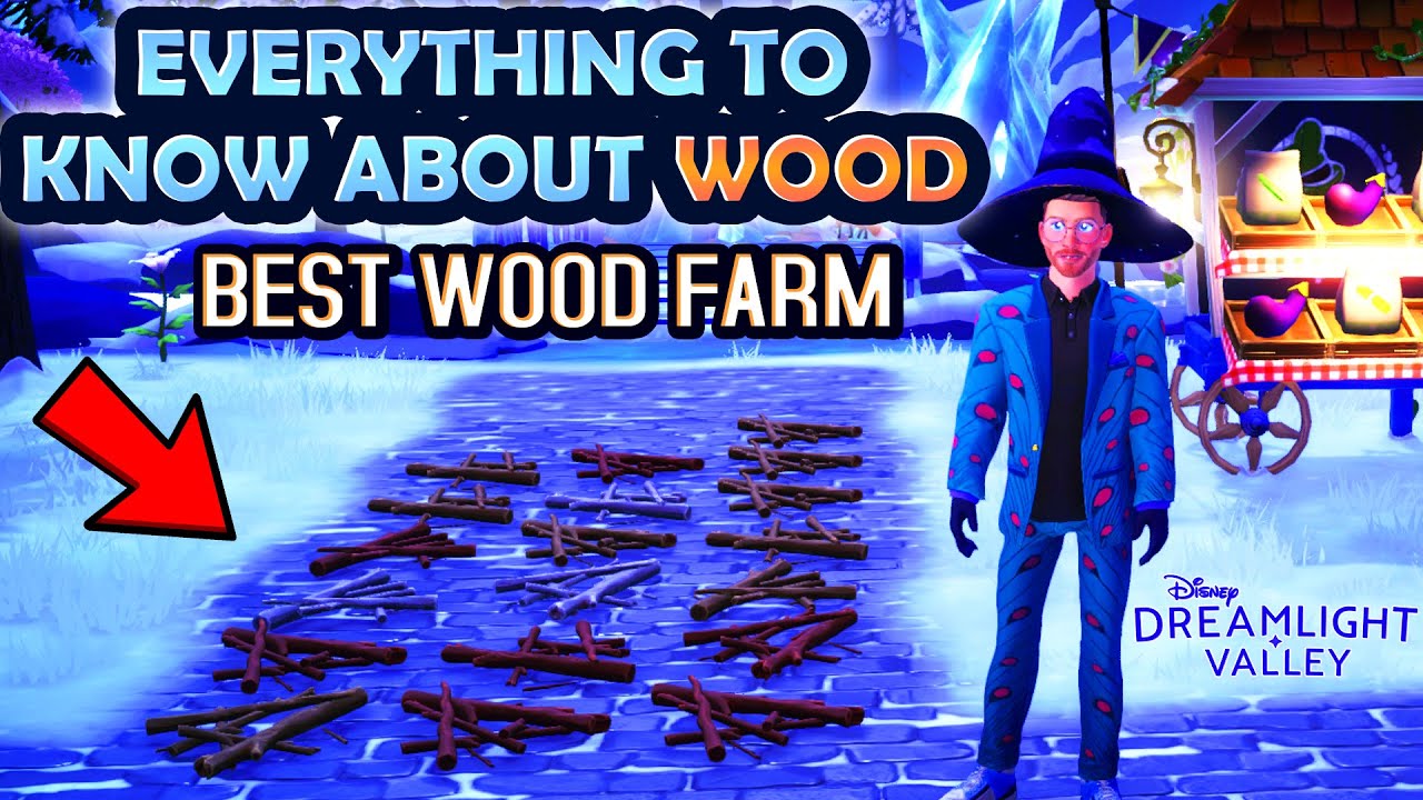 DISNEY Dreamlight Valley. Best Way To Get Wood. BEST Wood Farm ...