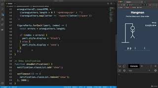 Hangman game using java-script part 7
