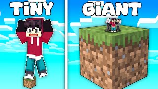 One GIANT Block vs One TINY Block in Minecraft! (tagalog)