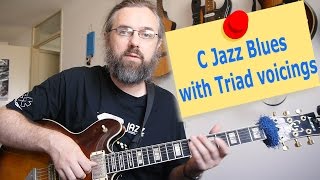 C Jazz Blues with triad voicings