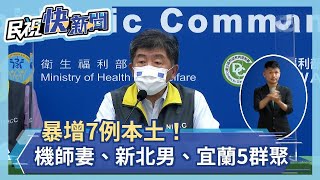 快新聞／暴增7例本土！ 機師妻、新北6旬男染疫、「宜蘭銀河百家樂5群聚」－民視新聞