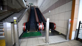 【三菱製】JR豊栄駅　昇りエスカレーター