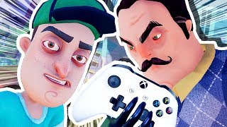 THE NEIGHBOR'S IN MY XBOX!!! (Hello Neighbour Full Game)