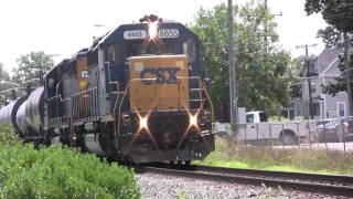 HD: CSX SD40-2 #8855 with nice K5LA (WPCA-11) Woodbury, NJ