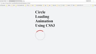 Create Circle Loader Animation Using CSS3