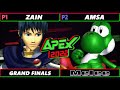 Apex 2022 GRAND FINALS - Zain (Marth) Vs. aMSa (Yoshi) - SSBM Melee Tournament