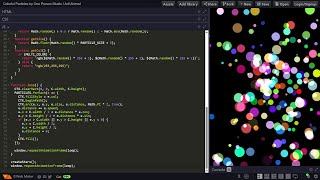 ASMR Programming - COLOURFUL PARTICLES in HTML, CSS & JAVASCRIPT - No Talking