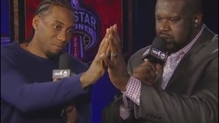 Kawhi Leonard and Shaquille O'neal Compare Hands | Funny Moment | National Basketball Nation