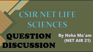 NET Life Science Question Discussion #botany #biology #csirnetexam #csirnetlifesciences #csirnet