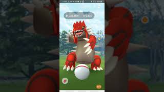 Pokémon GO 2019 07 08 Groudon raid (Earthquake) - pinap catch