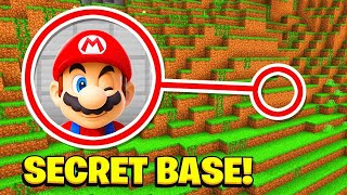 JE TROUVE LA BASE SECRETE DE MARIO SUR MINECRAFT !