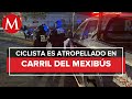 Atropellan a ciclista sobre carril confinado del Mexibús en el municipio de Ecatepec